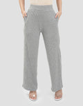Nevada Sueding Knit Wide Leg Celana Panjang Wanita