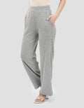 Nevada Sueding Knit Wide Leg Celana Panjang Wanita