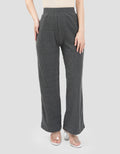 Nevada Sueding Knit Wide Leg Celana Panjang Wanita
