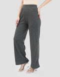 Nevada Sueding Knit Wide Leg Celana Panjang Wanita