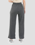 Nevada Sueding Knit Wide Leg Celana Panjang Wanita
