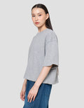 Nevada Boxy French Short Sleeve Sweater Wanita