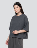Nevada Boxy Ov Sueding Knit Sweater Wanita