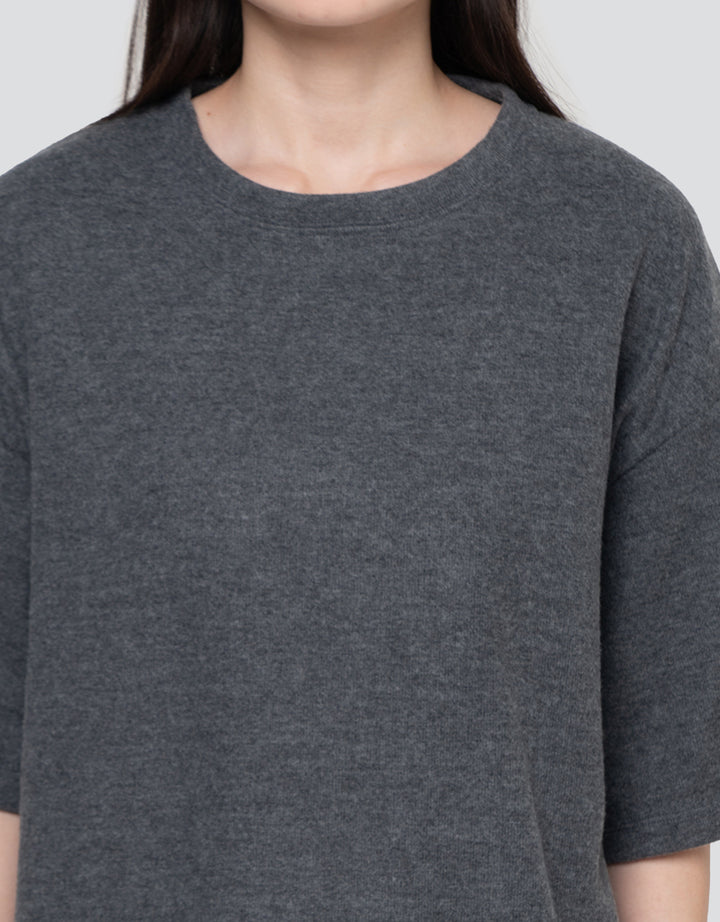 Nevada Boxy Ov Sueding Knit Sweater Wanita
