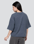 Nevada Boxy Ov Sueding Knit Sweater Wanita