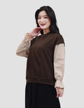Nevada Babyterry Reg Comb Woven Ruffle Sweater Wanita