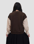 Nevada Babyterry Reg Comb Woven Ruffle Sweater Wanita