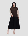 Nevada Babyterry Reg Comb Woven Ruffle Sweater Wanita