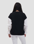 Nevada Babyterry Reg Comb Woven Ruffle Sweater Wanita