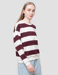 Nevada Reg Baby Terry Stripe Sweater Wanita