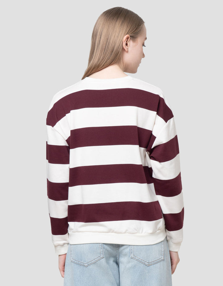 Nevada Reg Baby Terry Stripe Sweater Wanita
