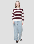Nevada Reg Baby Terry Stripe Sweater Wanita