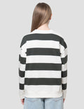 Nevada Reg Baby Terry Stripe Sweater Wanita