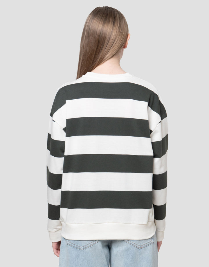 Nevada Reg Baby Terry Stripe Sweater Wanita