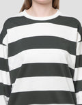 Nevada Reg Baby Terry Stripe Sweater Wanita