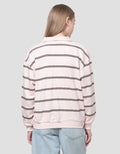 Nevada Reg French Collar Stripe Sweater Wanita