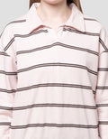 Nevada Reg French Collar Stripe Sweater Wanita