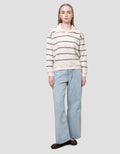 Nevada Reg French Collar Stripe Sweater Wanita