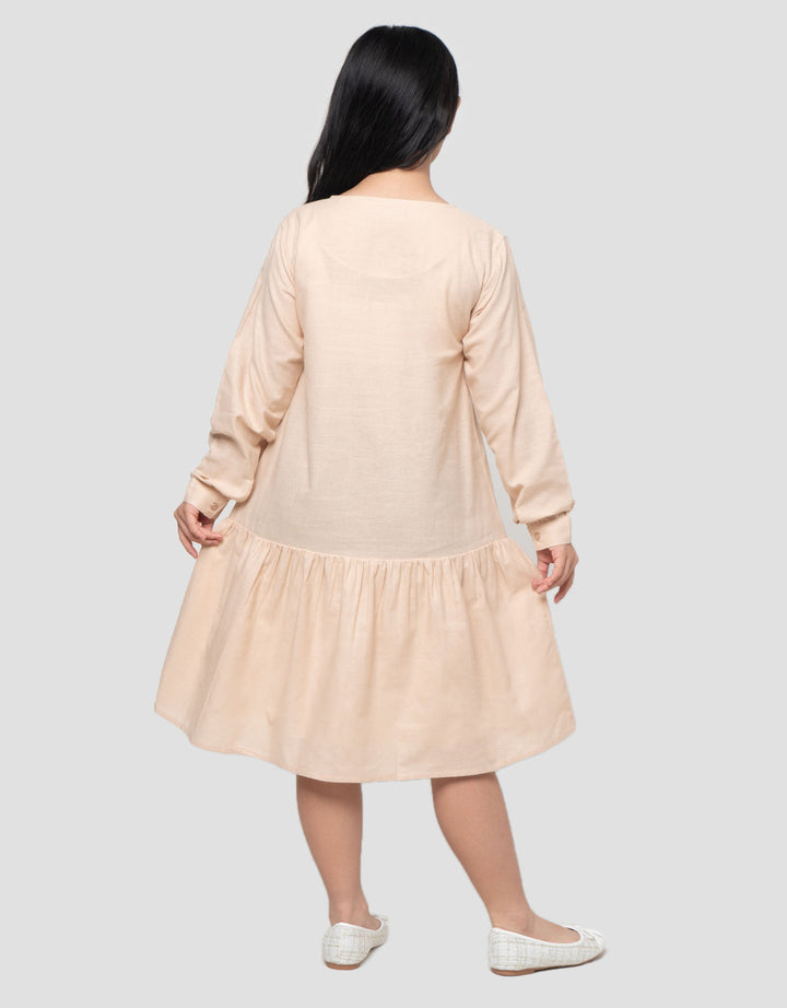 Nevada Ribbon Accent Midi Dress Woven Anak Perempuan