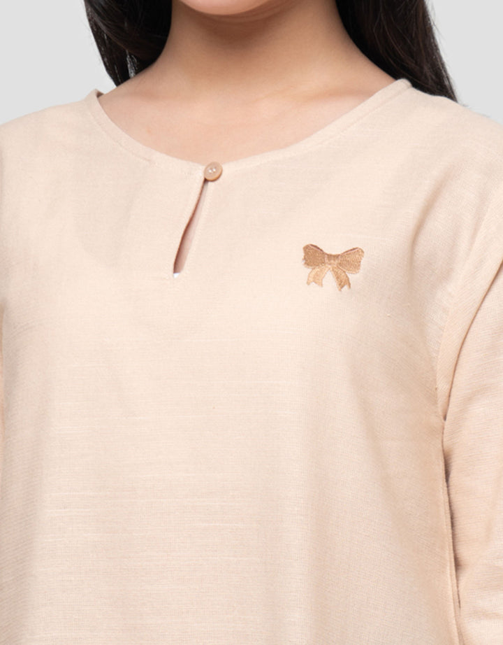 Nevada Ribbon Accent Midi Dress Woven Anak Perempuan