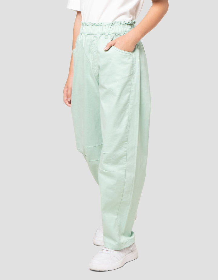 Nevada Barrel Fit Paperbag Waist Celana Anak Perempuan