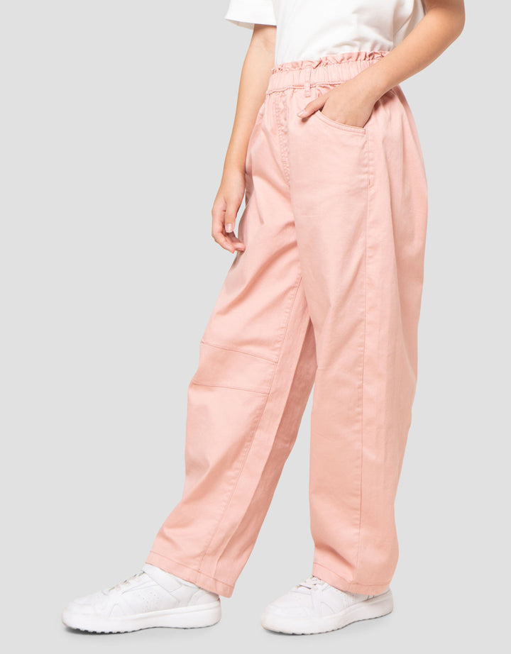 Nevada Barrel Fit Paperbag Waist Celana Anak Perempuan