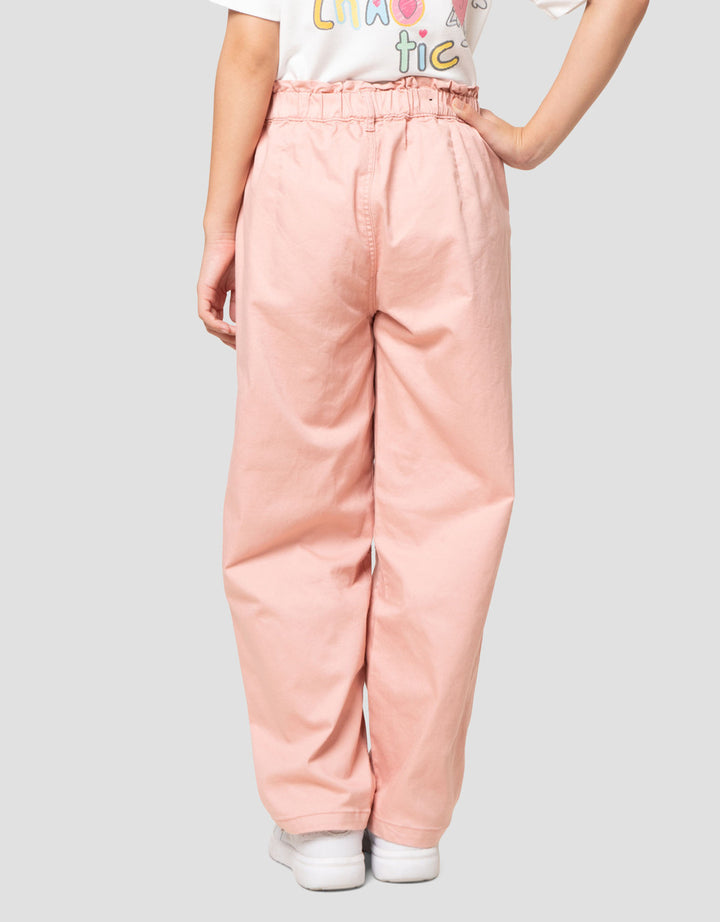 Nevada Barrel Fit Paperbag Waist Celana Anak Perempuan