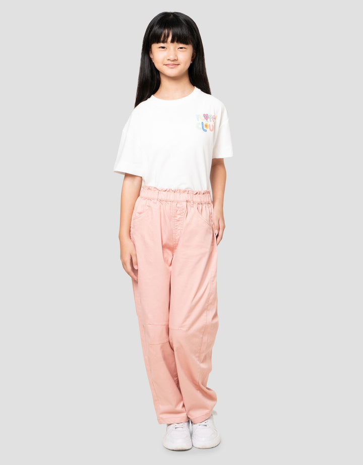 Nevada Barrel Fit Paperbag Waist Celana Anak Perempuan