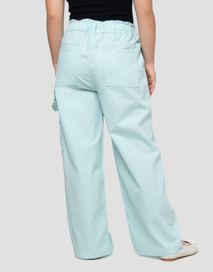 Nevada Woven Wide Leg Carpenter Celana Anak Perempuan