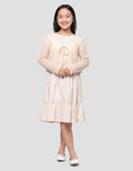 Nevada Woven With Cardigan Rajut Midi Dress Anak Perempuan