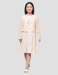 Nevada Woven With Cardigan Rajut Midi Dress Anak Perempuan