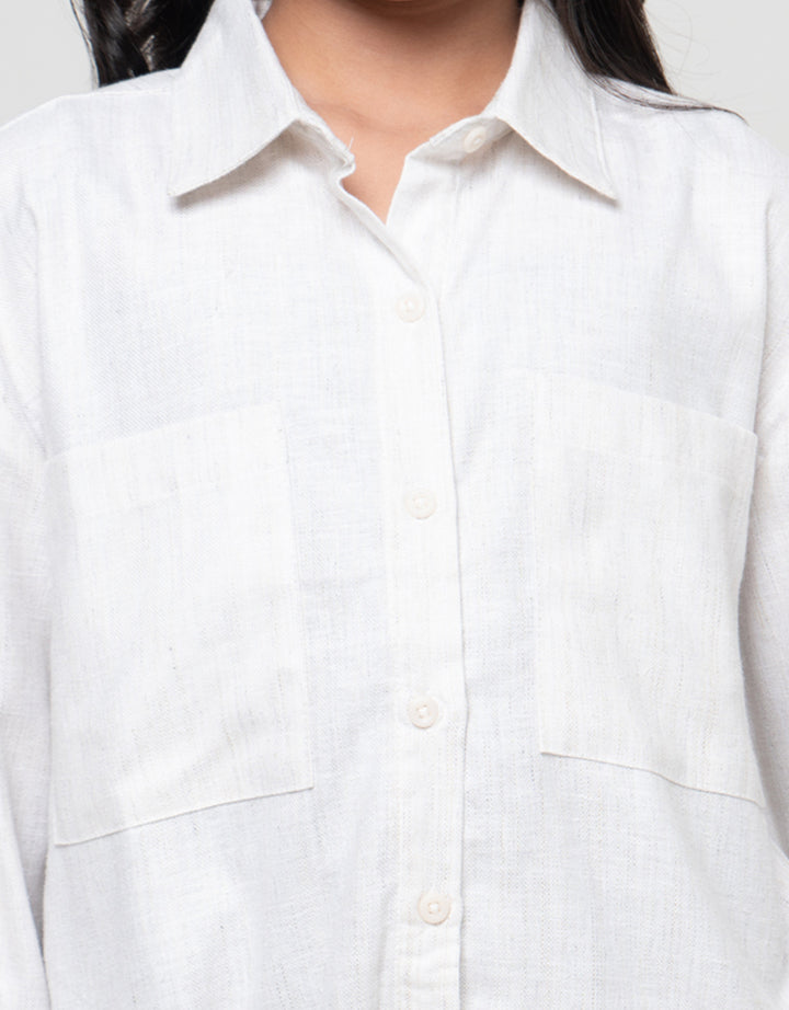 Nevada Stopper Motif Garis Kemeja Anak Perempuan