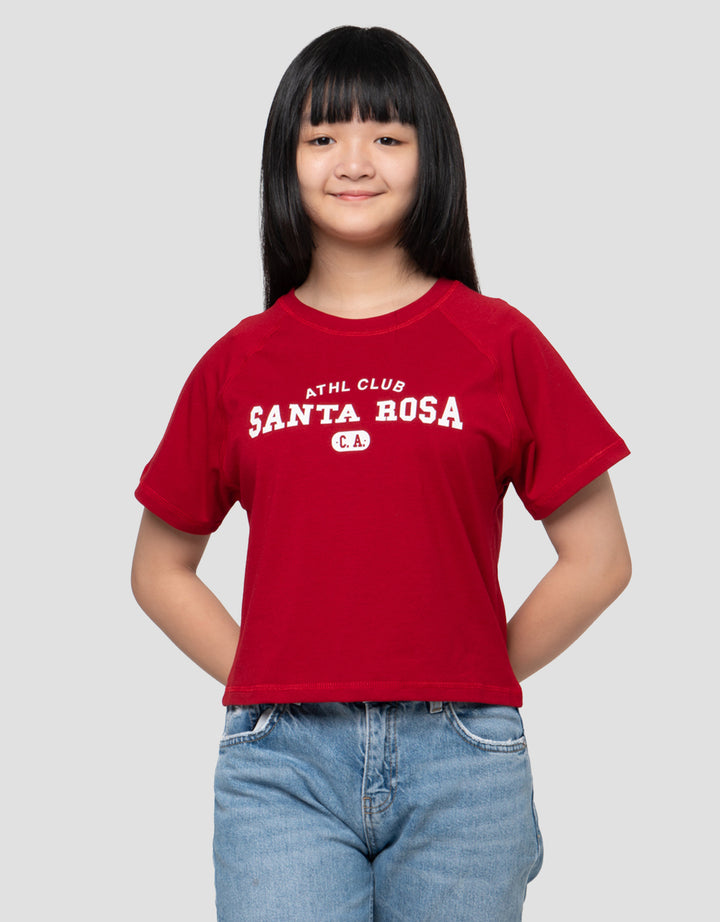Nevada Raglan Spandex Santa Rosa Kaos Anak Perempuan