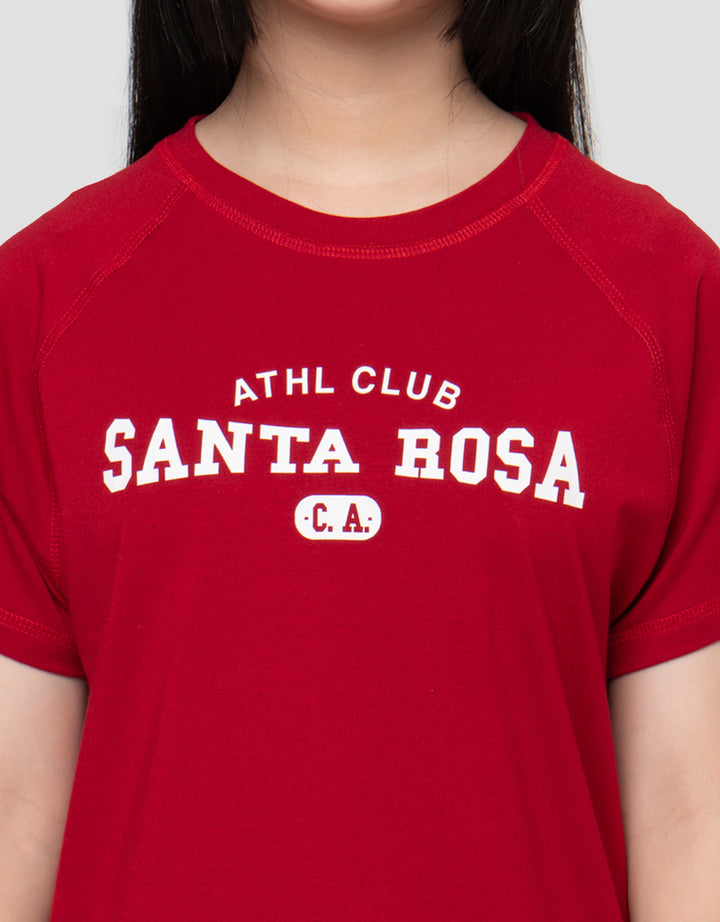 Nevada Raglan Spandex Santa Rosa Kaos Anak Perempuan