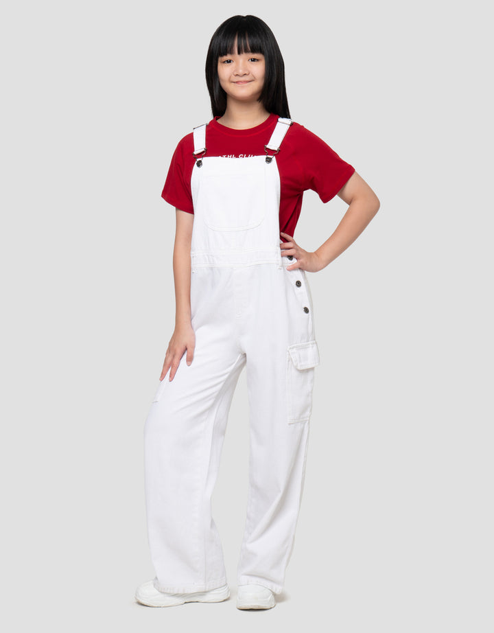 Nevada Kantong Jumpusuit Denim Anak Perempuan