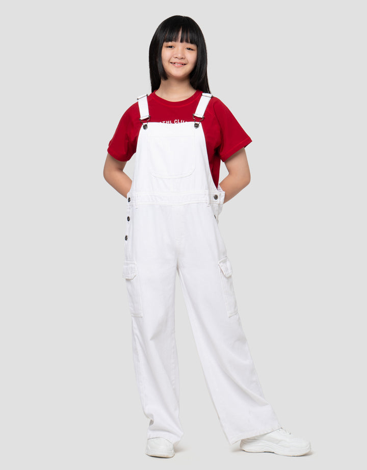 Nevada Kantong Jumpusuit Denim Anak Perempuan