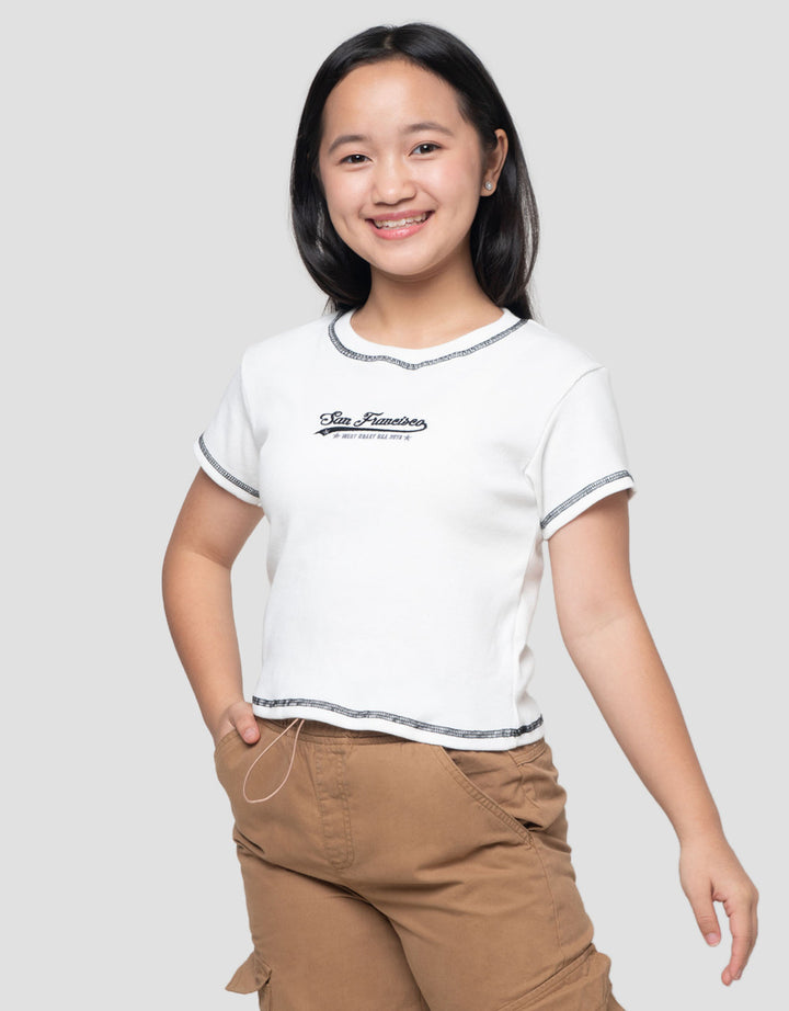 Nevada Stitching Embro Kaos Anak Perempuan