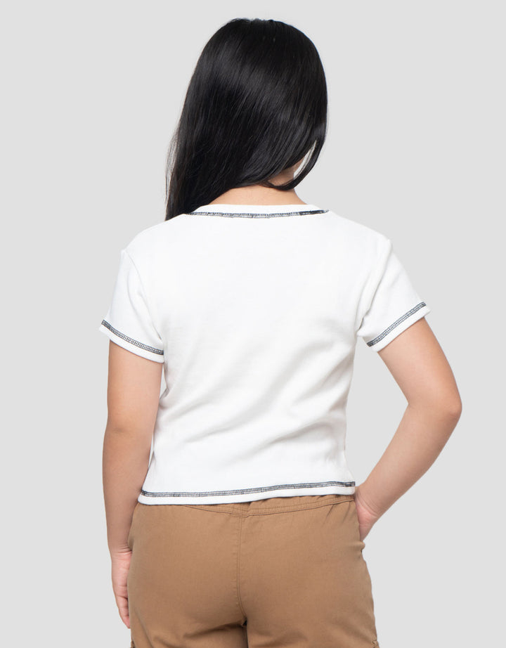 Nevada Stitching Embro Kaos Anak Perempuan