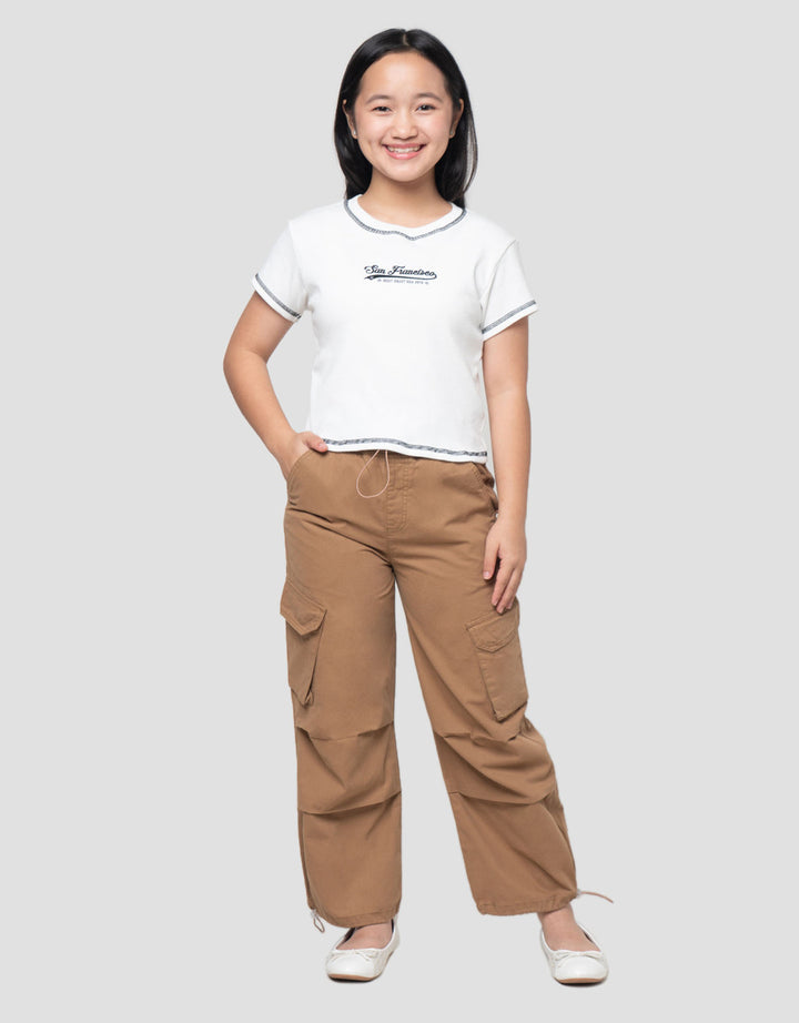 Nevada Stitching Embro Kaos Anak Perempuan