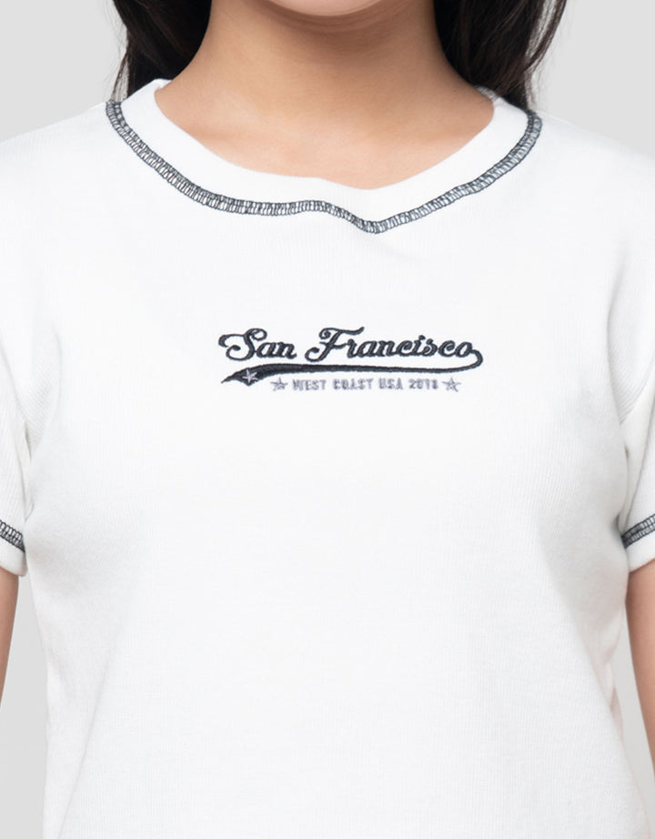 Nevada Stitching Embro Kaos Anak Perempuan