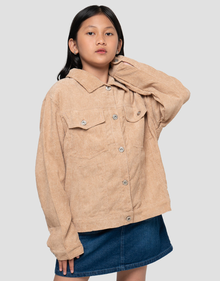 Nevada Corduray Kantong Basic Bobok Jaket Anak Perempuan
