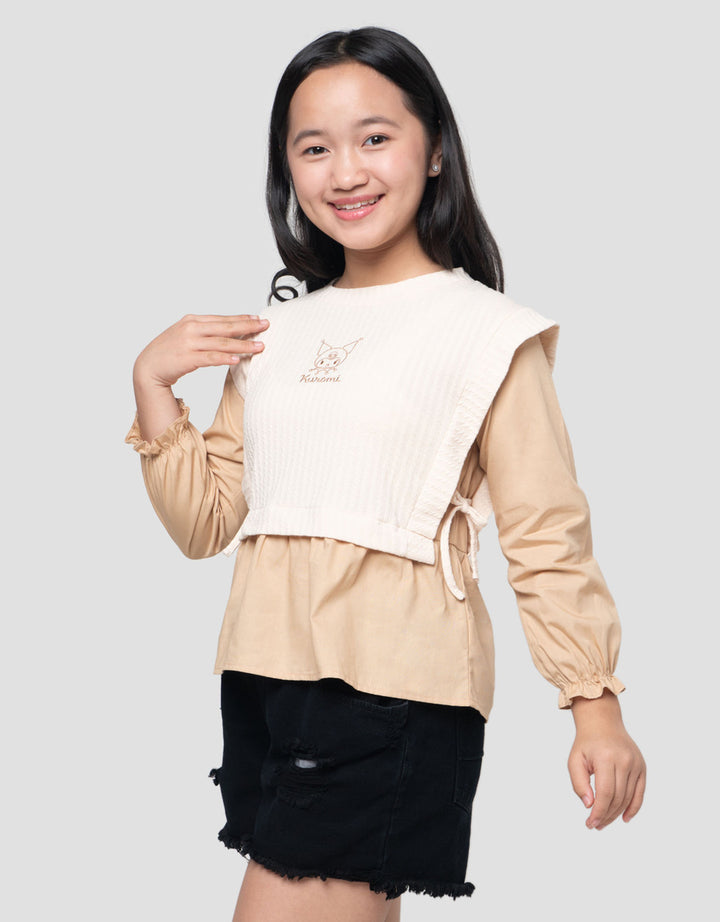 Character Kuromi Rompi Kemeja Anak Perempuan