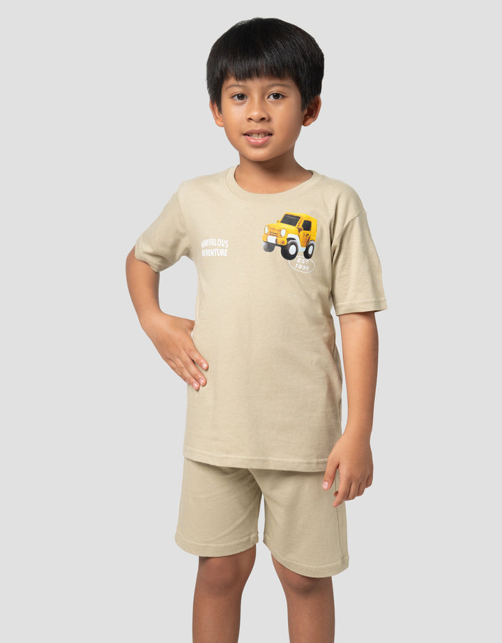 Little M Jeep Marvelous Adventure Pakaian Setelan Anak Laki-laki