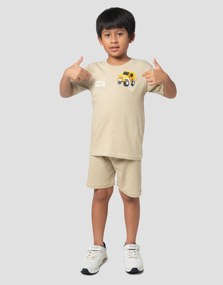 Little M Jeep Marvelous Adventure Pakaian Setelan Anak Laki-laki