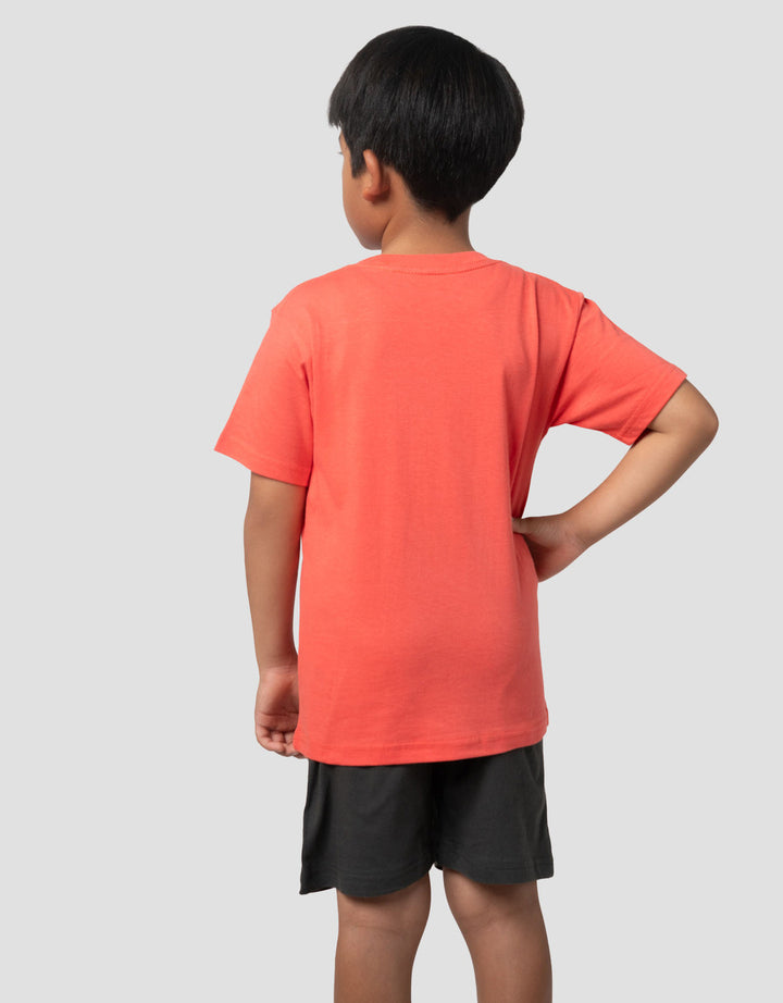 Little M Dino Crayon Pakaian Setelan Anak Laki-laki