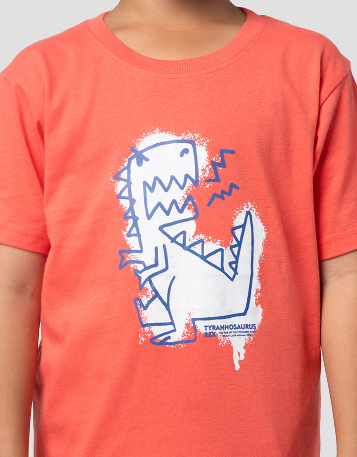 Little M Dino Crayon Pakaian Setelan Anak Laki-laki