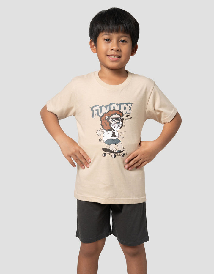 Little M Lion Sun Dude Skate Pakaian Setelan Anak Laki-laki