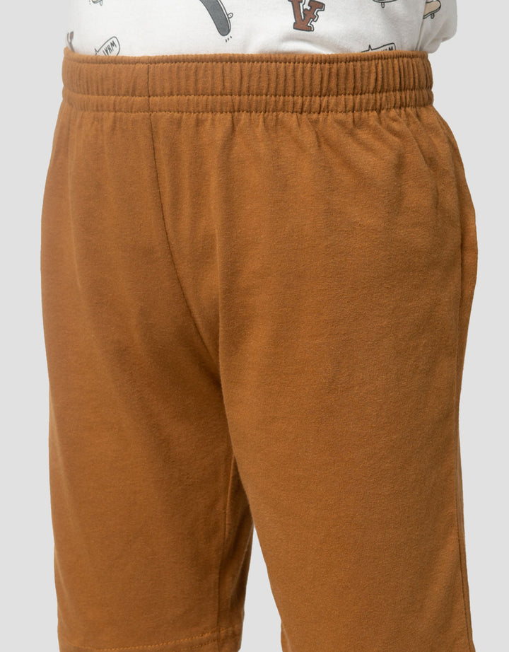 Little M Lion Skate Fullprint Pakaian Setelan Anak Laki-laki