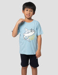 Little M Shark Area Pakaian Setelan Anak Laki-laki