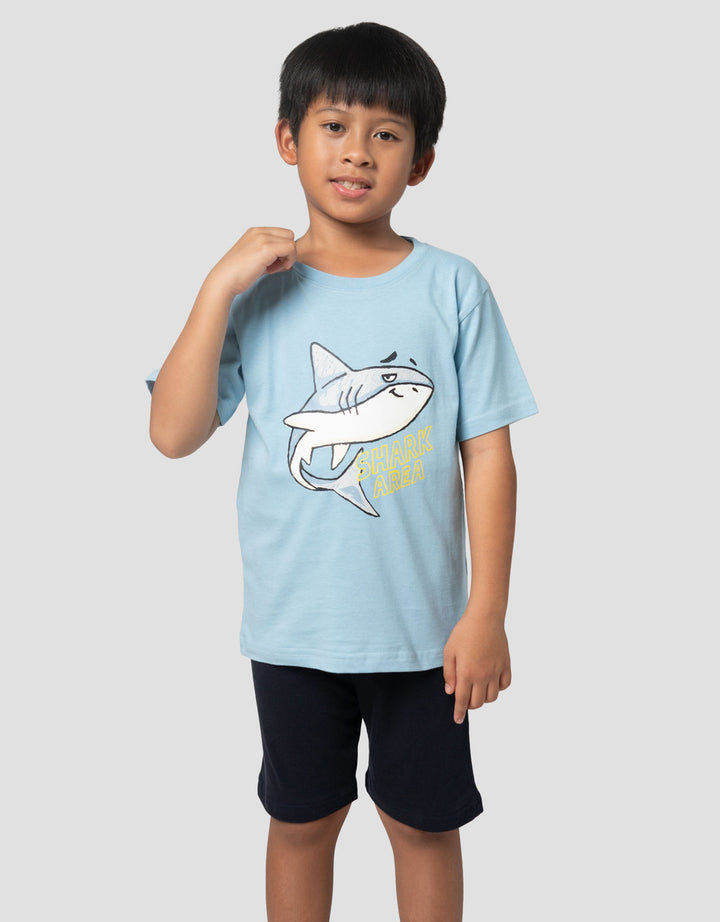 Little M Shark Area Pakaian Setelan Anak Laki-laki